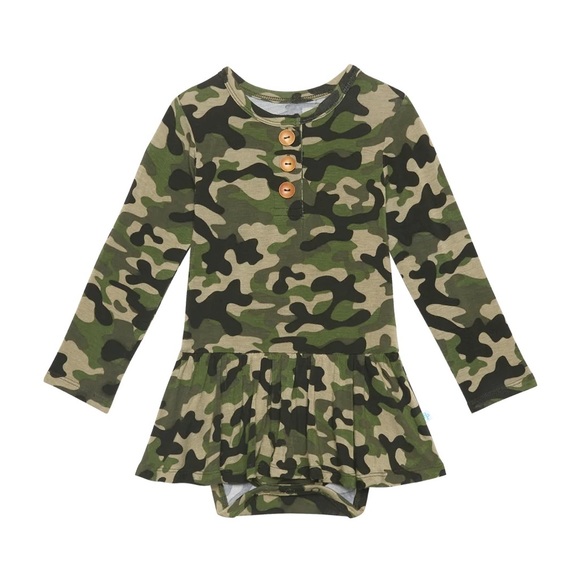 NWT Posh Peanut Cadet Long Sleeve Henley Twirl Skirt Bodysuit size 3-6 months - Picture 3 of 3